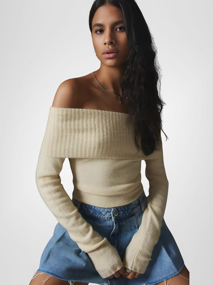 Off-Shoulder Sweater