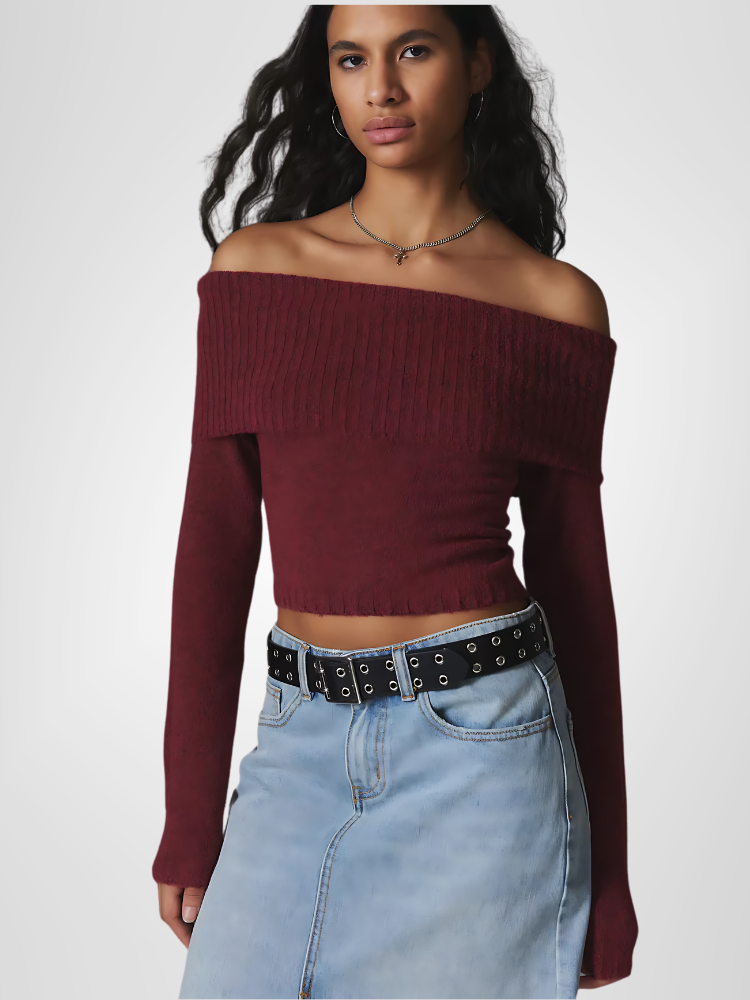 Off-Shoulder Sweater